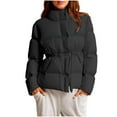 thumbnail image 2 of Roncen Women's Hooded Puffer Jacket with Drawstring Waist, Loose Fit Warm Insulated Winter Coat, Casual Outerwear, 2 of 8