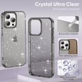 thumbnail image 4 of Feishell Case for iPhone 15 Pro Max Case Glitter, Cute Clear Glitter Sparkly Shiny Bling Sparkle Cover, Anti-Scratch Soft TPU Thin Slim Fit Shockproof Protective Phone Cases for Women Girls,Black, 4 of 7