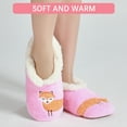 thumbnail image 4 of G&Y Women's Slipper Socks - Animal Pairable, Non-Slip Fuzzy Slipper Socks, Pink, M, 4 of 6