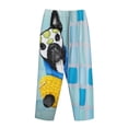 thumbnail image 5 of Xecao French Bulldog Dog in a Bathtub Women's Straight Lounge Pajama Pants: The Epitome of Relaxed Sleepwear, 5 of 9