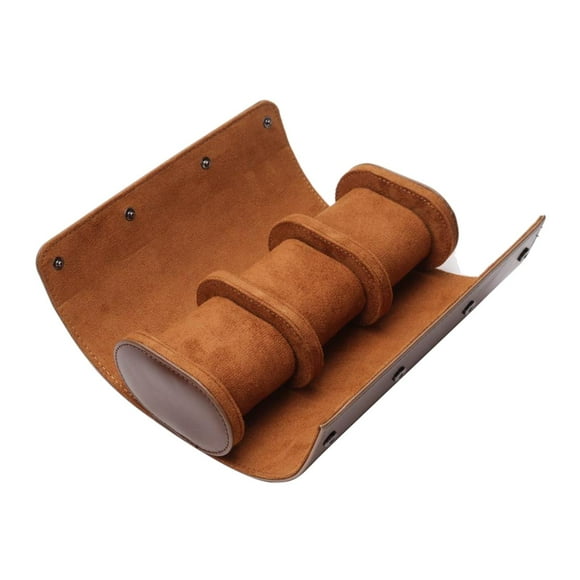 segolike Watch Roll Leather Watch Travel Storage Case - 3 Watch Storage and Organizer -