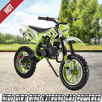 Seipouy Mini Dirt Bike,49cc Gas Powered 2 Stroke Off Road Trail Bike for Kids and Adults, Kids Dirt Bike Gas Power Motocross,Off Road Mini Motorcycle,Pocket Motorbike with Front Rear Disc Brakes