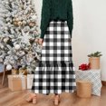 thumbnail image 6 of LWavelet Plaid Tiered Maxi Skirt Women Stylish Fall Casual Flowy Versatile Bottoms White XL, 6 of 6