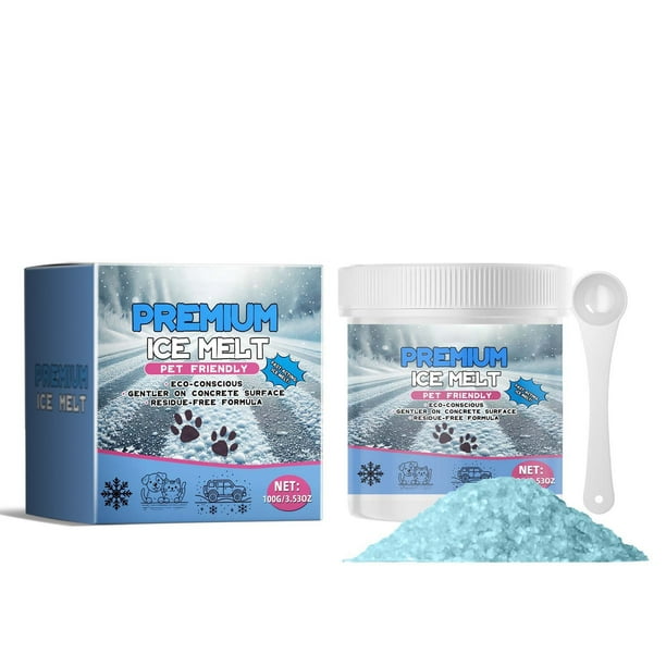 Penkiiy Derrite el hielo, derrita efectivamente el hielo y la nieve mientras reduce los impactos potenciales en el medio ambiente y la vegetación 0.22lb (con cucharada)