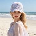 thumbnail image 2 of Yardvibe Garden Morning Cap, 4.7"x7.1" Adjustable Marine Animal Print Baseball Cap for Women, Lightweight Breathable Casual Sun Hat, Gift for Ocean Animals Lovers (A), 2 of 3