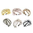 thumbnail image 3 of Sonducket Banda para el cabello Pearl Knot Diadema Estilo elegante Hairbands Pearls Wrap Multicolor Ajustable Diademas estrechas Negro Type3 NO3, 3 of 6