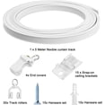 thumbnail image 2 of shiyou-5 Meters (16.4FT) Flexible Bendable Ceiling Curtain Track, Flexible Curved Ceiling Mounted Curtain Rails and Fittings for Bay Window Room Divider RV Shower Curtain Hospital Curtain Track Syste, 2 of 4
