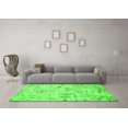 thumbnail image 3 of Ahgly Company Indoor Round Abstract Green Modern Area Rugs, 4' Round, 3 of 4
