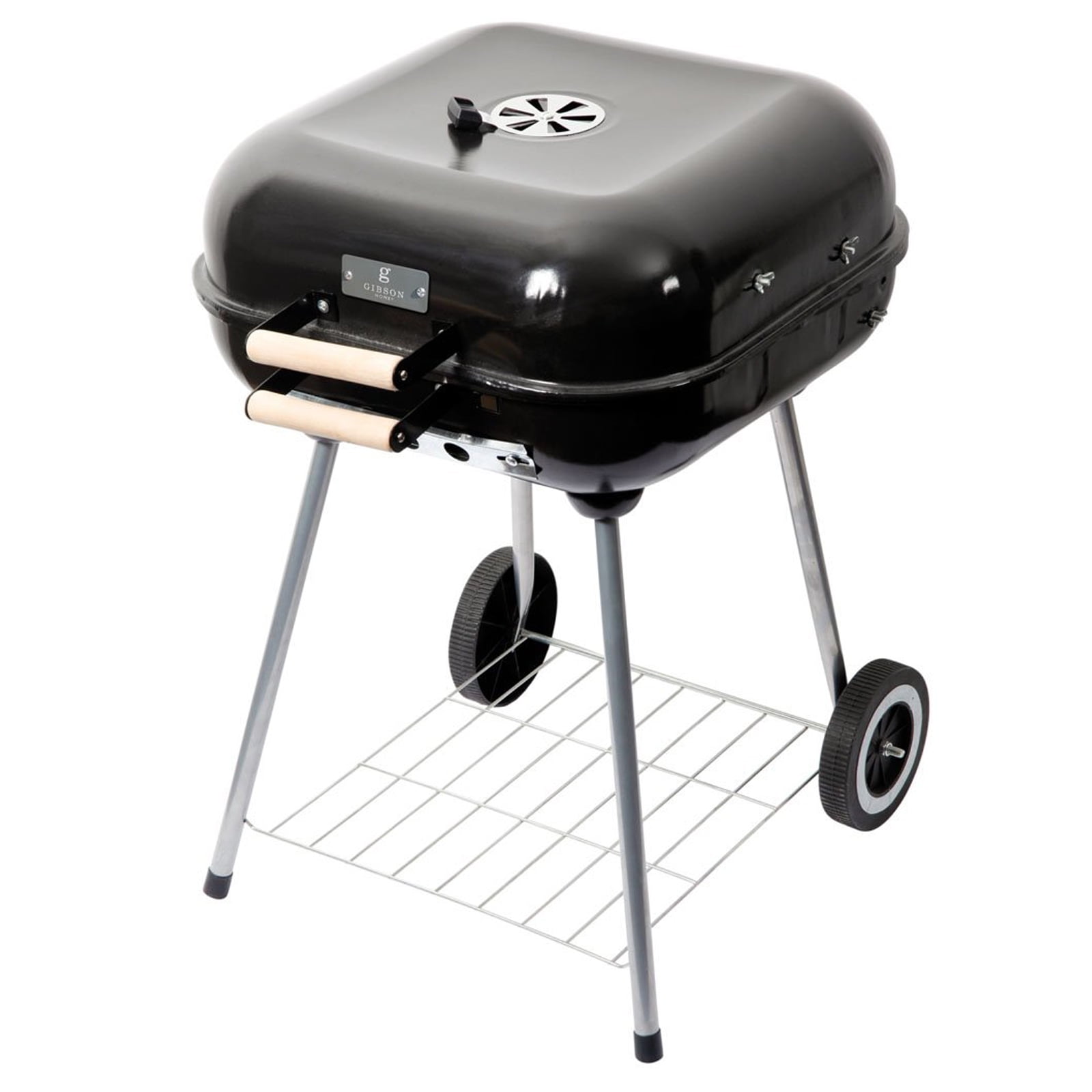HomeyMosaic 19 Steel Porcelain Portable Outdoor Charcoal Barbecue Grill Hamburger Grill Commercial Machine Square BBQ Grill,YH19022 Black