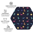 thumbnail image 3 of Vsdgher Space Dinosaur Leather Coasters for Drinks, Durable Drink Coasters 4 Set for Tabletop Protection, Luxurious Home Décor and Housewarming Gift ( {designName})Hexagon, 3 of 6