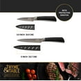 thumbnail image 6 of Thyme & Table 3-Piece, Non-Stick Coated High Carbon Stainless Steel Kitchen Knives, 6 of 8