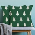 thumbnail image 2 of Christmas Pillow Covers 18x18 Inch 2 Pcs, Sage Green White Trees Decorative Throw Pillows for Couch, Xmas Winter Outdoor Decor Pillowcase Linen Cushion Cover for Bed Sofa, 2 of 6