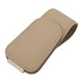 thumbnail image 4 of Clip de suspensión de gafas de ahorro de espacio de soporte de gafas de coche de cuero PU para visera de coche Beige Zulema Titular de la lente, 4 of 8