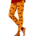thumbnail image 2 of Hkoxplj Halloween Leggings for Women Cotton Blend High Waist Printed Leggings Bat Ghost Pumpkin Funny Novelty Casual Workout Stretch Pants Festival Party Tights All Season Athletic Leggings, 2 of 6