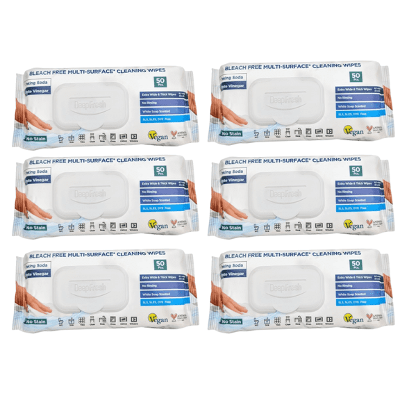 Bleach Free Multi Surface Cleaning Wipes Pack of 6