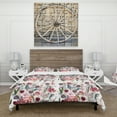 thumbnail image 2 of Designart 'Beautiful Floral Pattern with Spring Flowers' Ensemble de Literie Cabine & Lodge - Housse de Couette & Shams, 2 of 4