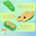 thumbnail image 5 of 2 Cat Toys Self-Grooming Cat Brush, Kitty Kitten Scratcher Self Groomer Catnip Toys for Indoor Cats, Chew Toys Wall Corner Brushes Edible Wall Treats, Yellow, 5 of 7