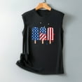 thumbnail image 4 of Usmixi 4th of July Tank Top for Women Comfy Loose Fit Patriotic Independence Day Shirts Vest Summer Popsicle Flag Print Round Neck Sleeveless Fashion Blouses Black m, 4 of 4