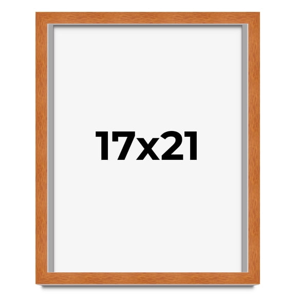 17x21 Shadow Box Frame Brown | 0.875 Inches Deep Real Wood Contemporary Shadowbox Display Frame |