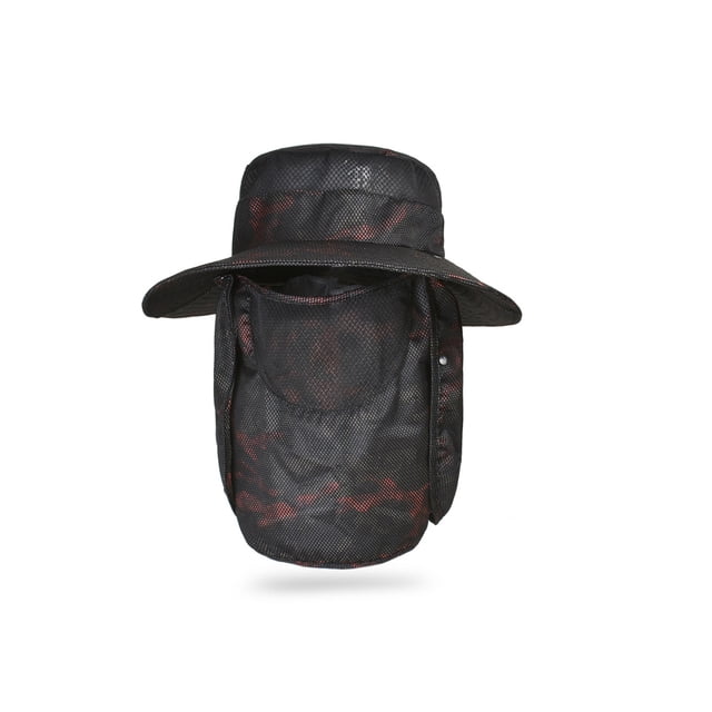 Eigraketly Sombrero de pescador de poliéster para hombre, portátil, transpirable, plegable, elegante, a prueba de sol, al aire libre, escalada, pesca, Ropa Deportiva, Zapatos Vino rojo Eigraketly OD031788-05B