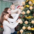 thumbnail image 6 of Qjidjing 6Pcs Christmas Tree Ball Ornaments, 3.15 inch Hanging Flocked Balls, for Christmas Tree, Mantel, Indoor Holiday Decor, 6 of 6