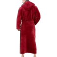 thumbnail image 2 of Men Hooded Bath Night Robe, 2 of 2