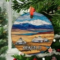 thumbnail image 2 of Mongolia Christmas Ornament, Ceramic/Acrylic - Mongolia Travel Souvenir, Tree Hanging Ornament, Holiday Keepsake 2025, Wanderlust Gift, Collectible 2025, 2 of 5