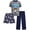 Grey Beary Fresh, variant on Boys' Pajama Set - 3 Piece Sleep Shirt, Pajama Pants, and Lounge Shorts (4-18)