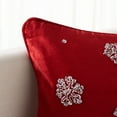 thumbnail image 3 of SAFAVIEH Falling Snow Pillow, 12" x 20", Red, 3 of 6