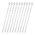 thumbnail image 3 of Pompotops 10 Pcs de Sac en Tissu Brochettes Grillées Filetées en Acier Inoxydable Grandes Brochettes Plates Grillées Brochettes d'Agneau Grillées d'Extérieur Brochettes Barbecue à Aiguille Grillée Brochettes de Barbecue Liquidation, 3 of 8