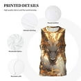 thumbnail image 3 of Honeii Golden Horned White Dragon print basktball shirt for men and women, Unisex basketball jersey for Theme party-Large, 3 of 6