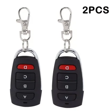 2PCS Universal Garage Door Remote 433mhz Electric Cloning Control Key Fob Opener