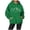 Green, variant on Women's Letter Printed Round Neck Pullover Street Long Sleeve Pullover Hoodie Sweatshirt with Hoodie Women
