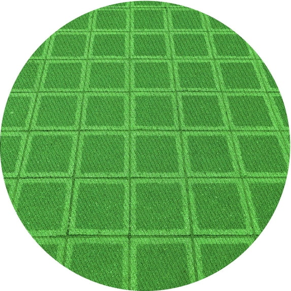 Ahgly Company Indoor Round Patterned Green Area Rugs, 8' Round