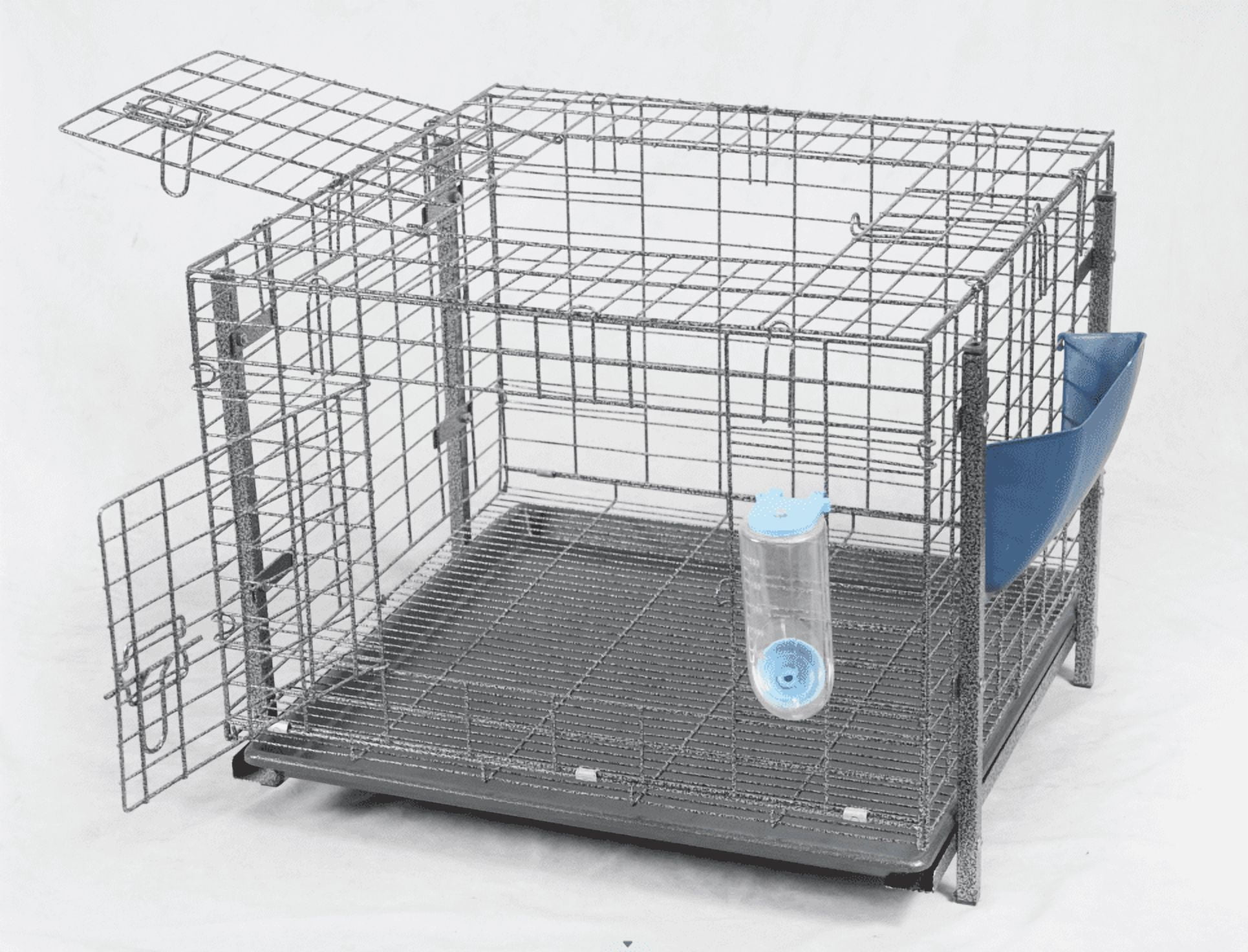 Stackable Rabbit Breeding Cage with Feeder and Water Bottle Easy-Clean, 24 x 24 x 16 inches, Guinea Pig Ferret Bunny Hutch