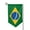 Sharp Corner, variant on Brazil Flag Garden Flag Double Sided Flags with Vivid Color for Yard Lawn Garden Decor 12.5 x18 Inch Square