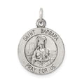 thumbnail image 3 of 925 Sterling Silver Antiqued Saint Barbara Medal, 3 of 5