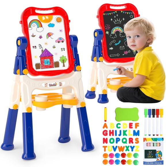 Caballete Weudear para niños de 2 a 4 años con letras y bolígrafos magnéticos