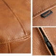 thumbnail image 5 of Thgonwid 21.7*13.7 inch Indoor Vegan Leather Pouf, Light Brown (Comes with No Filler), 5 of 7