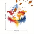 thumbnail image 3 of Qisvanset 12x16 Inch Dinosaur World Map Canvas Wall Art, Animal Watercolor Art Kids Nursery Room Decor, 3 of 8