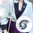 thumbnail image 4 of Broche Flor Giratorio Incrustado Moda Ropa Accesorio Broche Floral Perla, 4 of 4