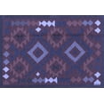 thumbnail image 1 of Ahgly Company Machine Washable Indoor Rectangle Oriental Blue Traditional Area Rugs, 2' x 5', 1 of 4