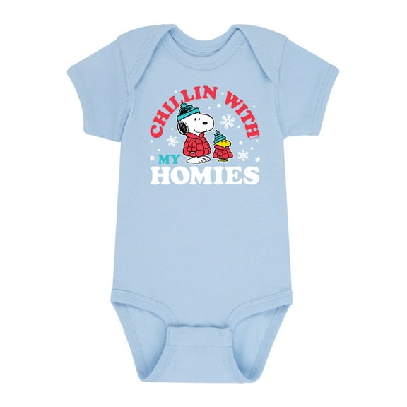 Peanuts - Holidays - Chillin With My Homies - Infant Baby One Piece