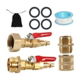 thumbnail image 1 of DYNWAVECA RV Winterize Blowout Adapter RV Winterizing Kit with Blow Shut Off Valve 1/4" Quick Connect for Vehicles with Water Supply 6pcs, 1 of 10