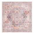 thumbnail image 3 of Unique Loom Mangata Collection Area Rug - Melodie (5' 3" Square Apricot and pink/Gray), 3 of 7
