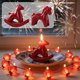 thumbnail image 1 of Adorno de vela aromática | Cera mezcla de soja roja | Forma única de potro | Compacto 10x9x4cm | Decoración del hogar y centro de mesa | Paquete de regalo de 1 pieza | Accesorio, 1 of 7