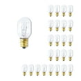 thumbnail image 2 of Bulbrite  Multi Pack of Dimmable Clear Appliance, Amusement Candelabra (E12) Incandescent Bulb T7 Pack of (25) 15 Watt, 2 of 5