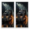 thumbnail image 2 of Designart "Midnight Cruiser Semi Truck Majesty III" Truck Framed Wall Art Set Of 2 - Black Transportation Framed Canvas Set For Living Room Decor, 2 of 7