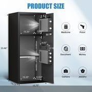 karbeen 7.0 Cu ft Large Safe Box Fireproof Waterproof, Digital KeypadHome Safe with Deposit Slot & Dual Alarm System, Money Safe With Mute Function and LED Light, Security Box for Money Valuables