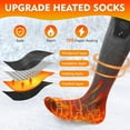 thumbnail image 5 of Heated Socks for Women Men, 8000mAh Rechargeable Battery Foot Warmer Hiking Socks Up to 10 Hours, APP Controlled Electric Heated Socks with 4 Heating Levels for Camping Skiing, 5 of 8